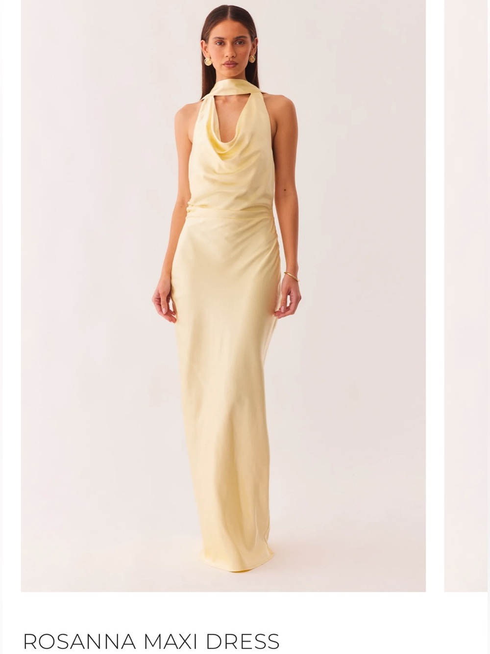 NWT SNDYS Rosanna Backless Maxi Dress in Lemon
